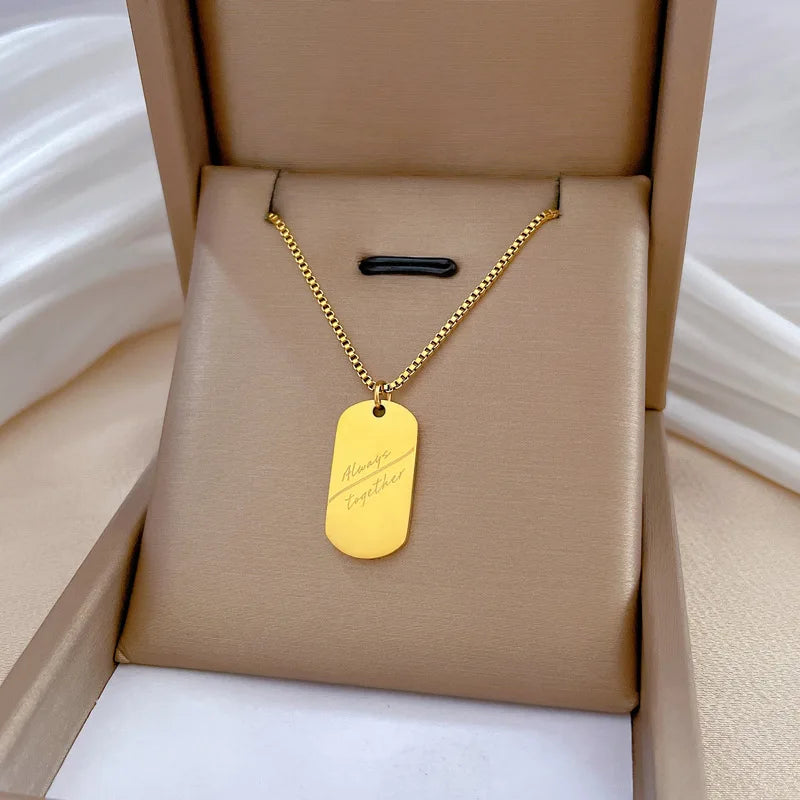 Minimalist Necklace for Women – Gold & Silver Stainless Steel Jewelry