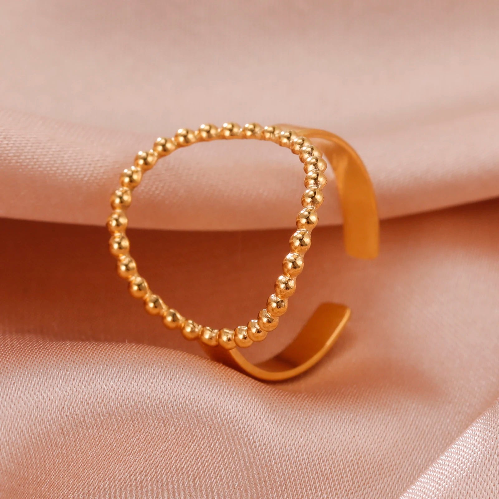 Adjustable Stainless Steel Heart Ring for Women | Geometric Open Finger Ring | Minimalist Aesthetic Fashion Jewelry Gift