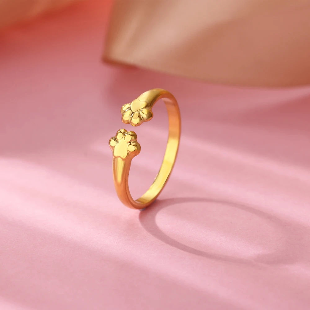 Minimalist Evil Eye Gold Ring – Adjustable Stainless Steel Zircon Geometric Design, Trendy Luxury Jewelry for Women