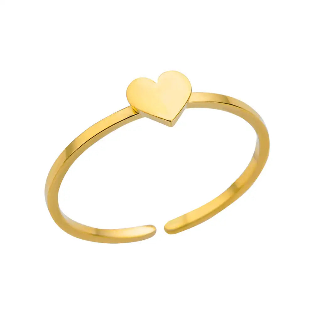 Palm Leaf Zircon Adjustable Ring for Women – Elegant Stainless Steel Party Jewelry