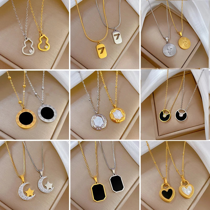 Minimalist Necklace for Women – Gold & Silver Stainless Steel Jewelry