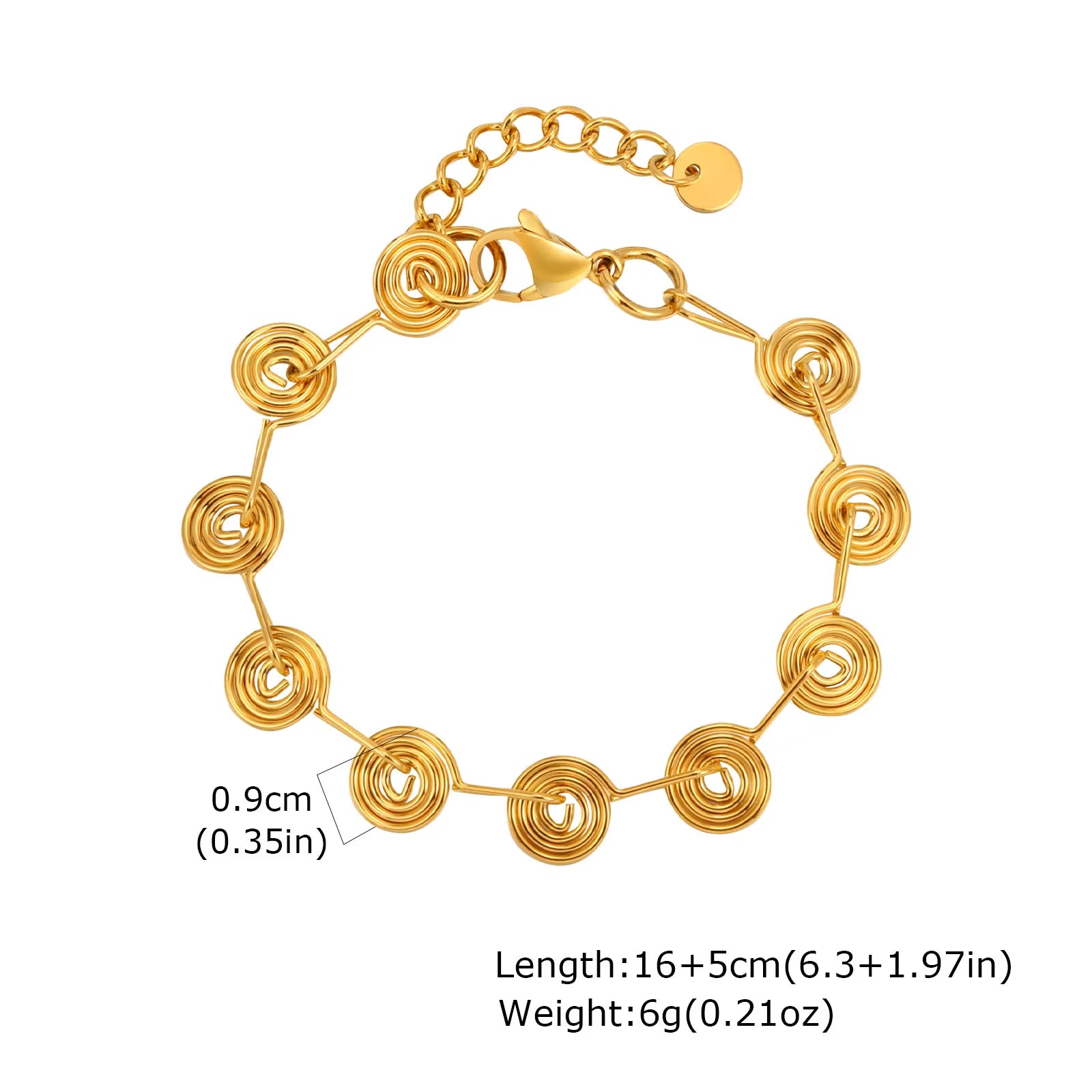 Elegant Chunky Gold Link Bracelet – Waterproof Stainless Steel Layering Jewelry for Women