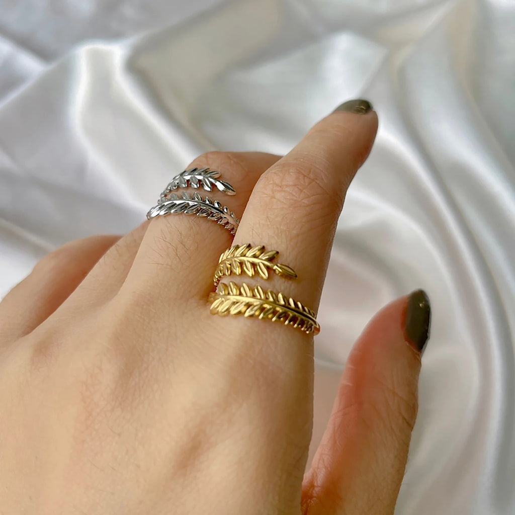 Adjustable Stainless Steel Heart Ring for Women | Geometric Open Finger Ring | Minimalist Aesthetic Fashion Jewelry Gift