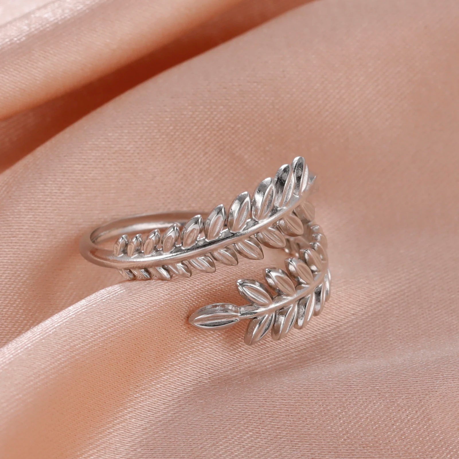 Adjustable Stainless Steel Heart Ring for Women | Geometric Open Finger Ring | Minimalist Aesthetic Fashion Jewelry Gift